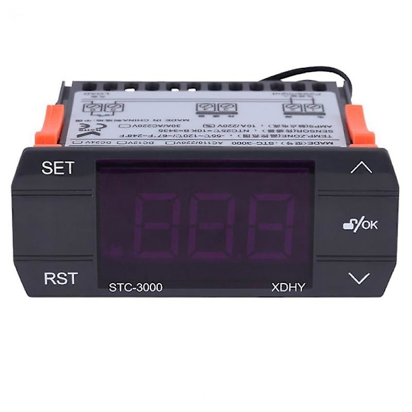 Stc-3000 110v-220v 30a press digital temperature control thermostat with sensor control tool