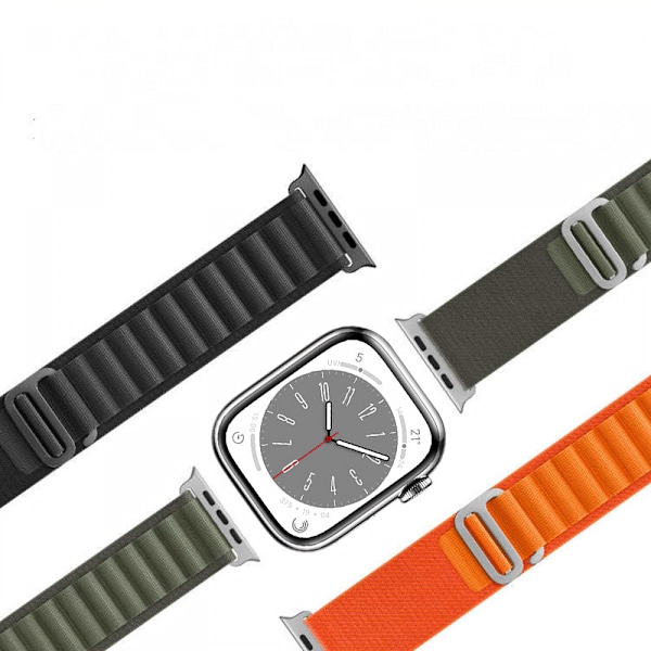 Alpine Loop Kompatibel med Apple Watch Armband 42mm/44mm/45mm/49mm, Robust Vävd Nylonrem för iWatch Series Ultra 8 7 6 5 4 3 2 1 SE