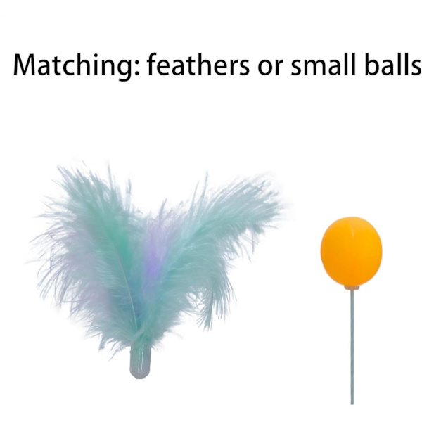 Kissalelu höyhenillä, kissan aktivointilelu, Interaktiivinen hauska kissanpentupallohöyhen, Creative Pet Supplies Teaser Toy sisä- ja ulkokäyttöön Purple