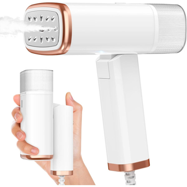 Bærbar Håndholdt: Nem Dampfjernelse af Krøller 20 Sekunders Hurtig Opvarmning, 1200W, 120ml Vandtank til Hjem & Rejser (Kun 120V, Ikke til Europa)