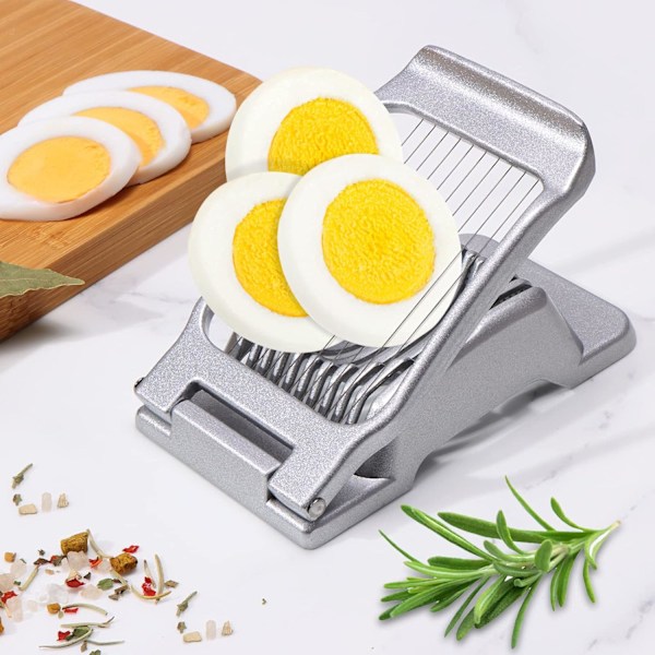 Äggskivare i rostfritt stål, diskmaskinsäker, äggdelare, potatisskärare, ägg