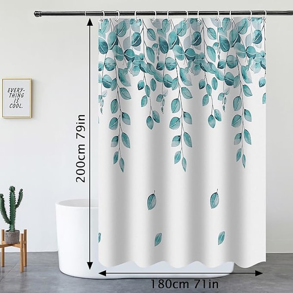 Dusjforheng 180x200CM vanntett polyester stoff dusjforheng maskinvaskbar