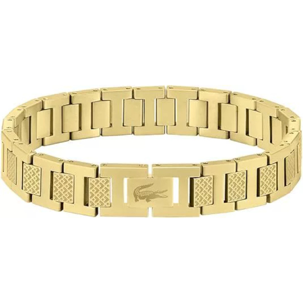 Collection Link Armbånd i rustfrit stål udsmykket med Petit Piqué-mønster - Fås til ham og hende gold