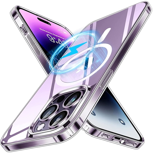 Stark Magnetisk Skal för iPhone 14 Plus Transparent [Kristallklar Inte【DH】