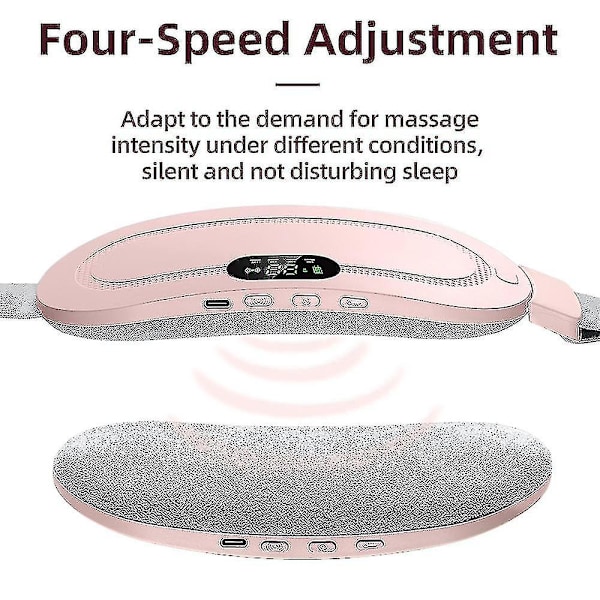 Usb Elektrisk Varmebælte Menstruation Talje Varmeplade Massage Periode Smertelindring Kramper