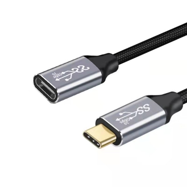 USB C-förlängningskabel USB C-förlängningssladd 100W hane till hona Laddningsdatakabel 3 m