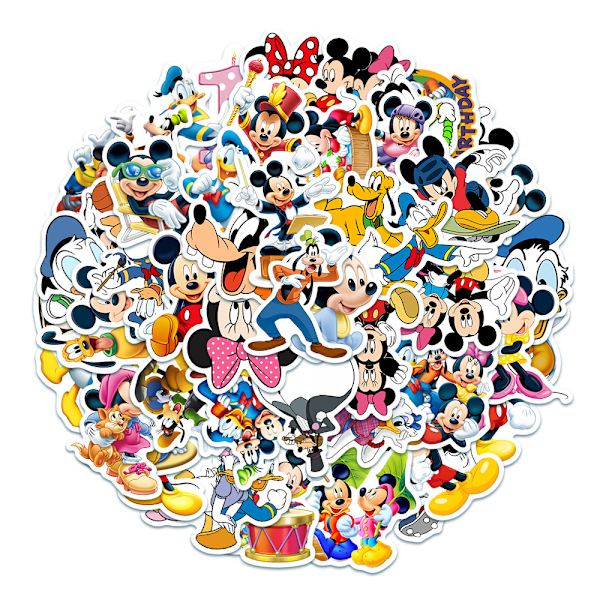 50 tarraa - Mikki Hiiri - Disney - Sarjakuvahahmo - Monivärinen