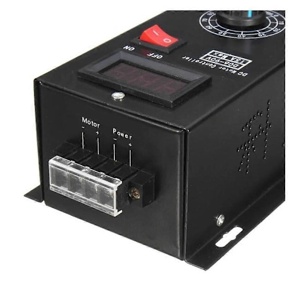 DC 6-90V PWM DC Motorvarvtalsregulator PLC 15A Guvernör Volt Display