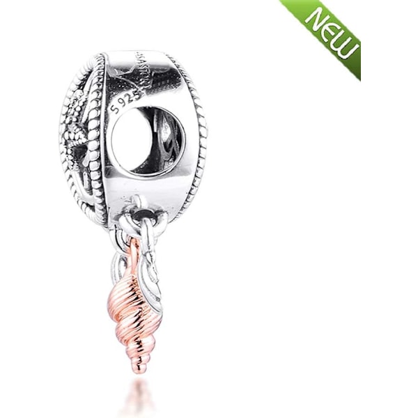 Sommer Gennemsigtig Muslingeskal Drømmefanger Perle 925 Sølv DIY Passer Originalt Pandora Armbånd Charm Mode Smykker