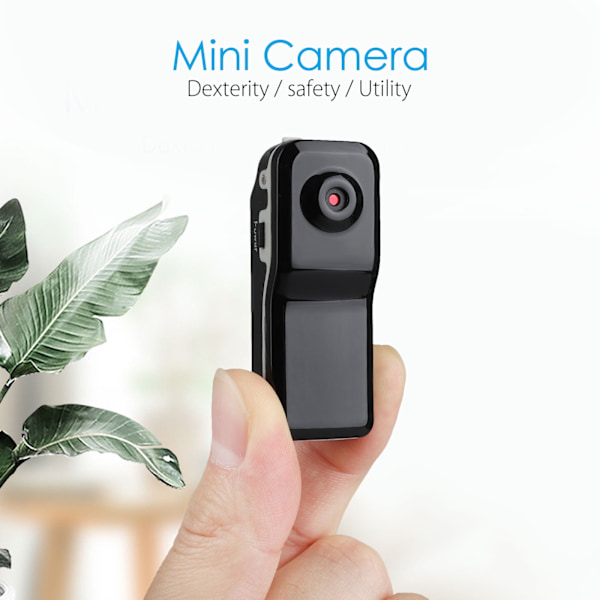 MD80 Portabel Super Mini Webbkamera DV DVR HD Kamera Nanny Cam Videokamera Ljudinspelare med Clip-On Adapter Stöd För Webbkamera Hjälm Cykel