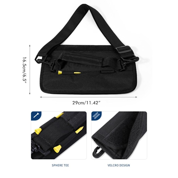 Golfbag för män, portabel mini Sunday-bag med tee-hållare för 5 klubbor, lättvikts bärväska