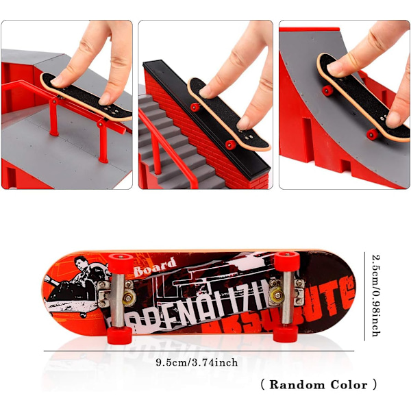 Sormiskeittilauta Ramppi Tarvikesetti, Sormilauta Skate Park Kit Ramppi Sormiskeittilaudat Harjoitusrekvisiitta Lapsille ja Lapsille (B)