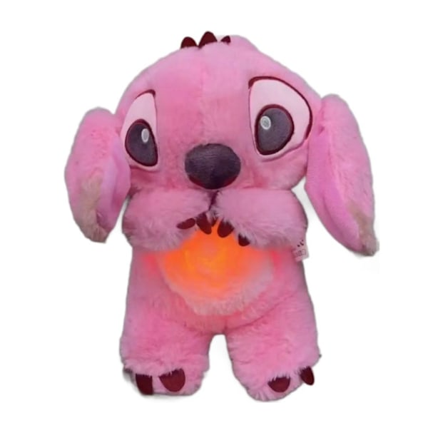 Rauhoittavat Stitch-pehmolelut hengitysliikkeillä, ahdistusta lievittävä Stitch, rytminen hengitys lapsille ja aikuisille nukkumaan mennessä pink