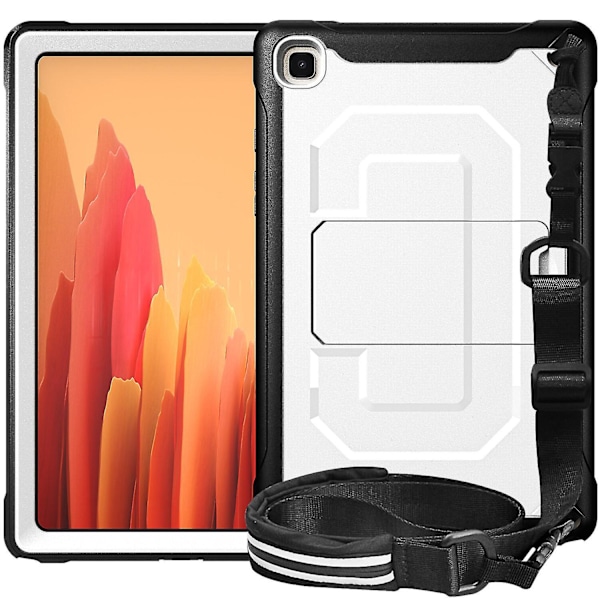 Glanset Overflate Etui for Samsung Tab A7 10.4 Tommer med Avtakbar Skulderstropp, Justerbart Stativ, Oppbevarings Mini-veske, Fullt Beskyttende Etui