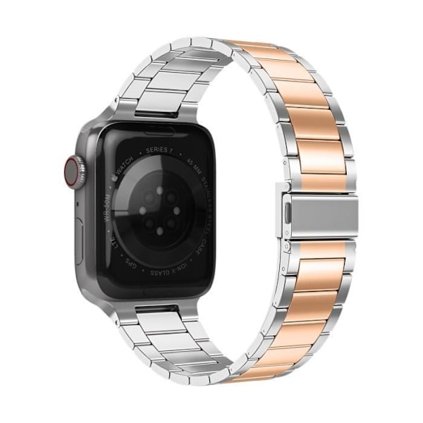 Armbånd for Apple Watch 41 mm / 40 mm / 38 mm Lenker Stål Sølv / Roségull