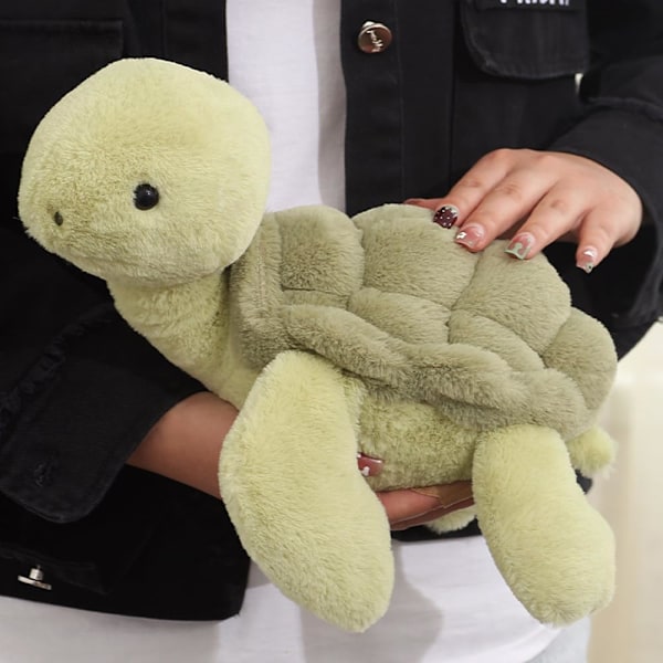 28 cm painotettu kilpikonna pehmolelu, pehmeä merikilpikonna, söpö kilpikonna pehmopupu, lahja lapsille, vauvoille ja taaperoille