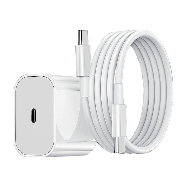 Oplader til iPhone 20W Hurtigoplader Stikadapter Strømforsyning Stik Opladning med 1M Kabel