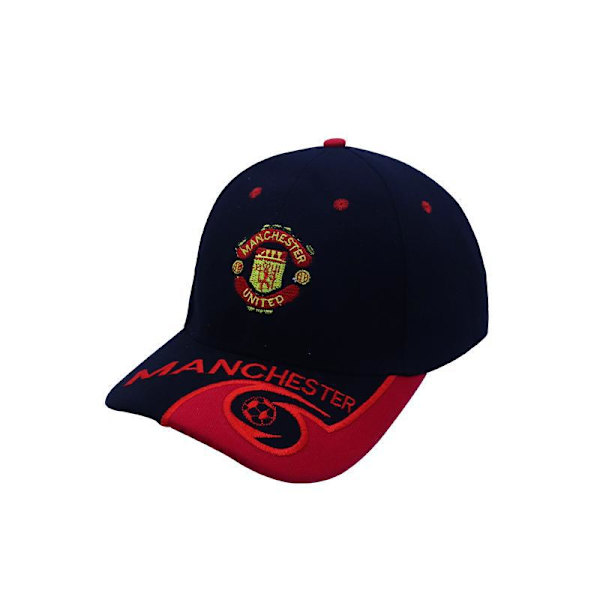 Manchester United broderad trendig hatt casual baseballkeps svart och röd - xo