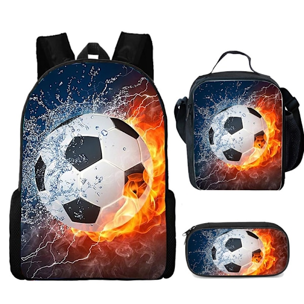 Børnefodbold måltidstaske etui studenterrygsæk fodbold etui - Perfet Foot Football lunch bag