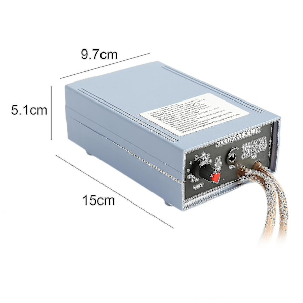 Spotwelder Kit Bärbar Justerbar 5000w 18650 Batteri Punktsvetsmaskin för Lödning Mengxi [ege]