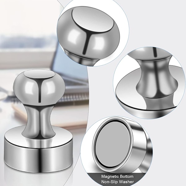 12 kpl Neodyymimagneetteja Jääkaappimagneetit Magneettiset nastat, 12 x 16 mm Pienet magneetit Pyöreät vahvat jääkaappimagneetit aikuisille, valkotaulumagneetti