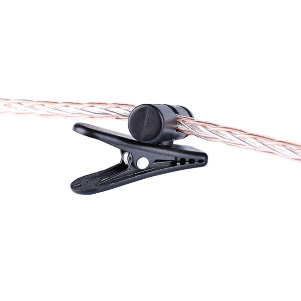 5 stk. Kabelklemme Ledningsklemme Headset Krageklemme Roterende Klemmer Hodetelefonkabelklemmer