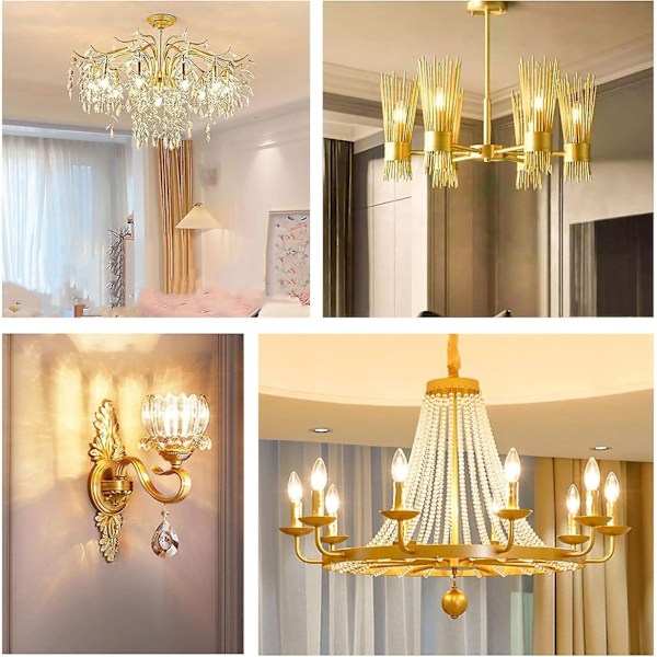 E14 40W Klar Glödlampa, Dimbar Glödlampa, Varmvit 2700K, 400lm, Flamglödlampa, E14 Edison Skruv Glödlampor, 6-pack - Perfet