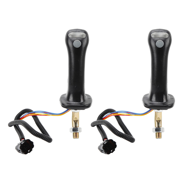 2kpl 3-painikkeinen kaivinkoneen joystick-kahva 6-nastainen alumiiniseos Doosan DH DX150 215 225 300 370‑9C -malleihin 0.6