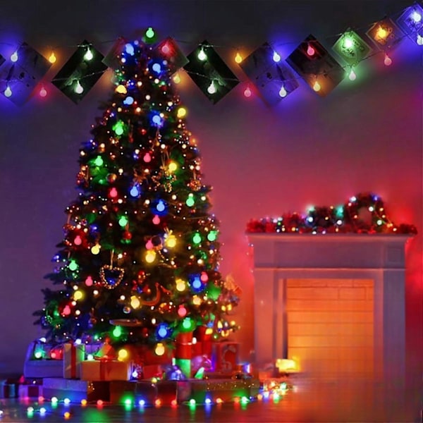 LED Frosted Rund Boll Slinga 2m Färgrik