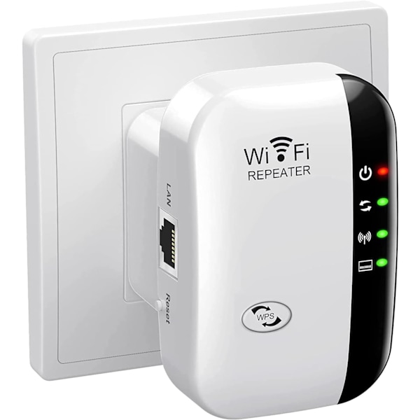 2023 Nyeste WiFi-forstærker, WiFi-forstærker, internetforstærker - med Ethernet-port, hurtig installation, trådløs signalforstærker til hjemmet