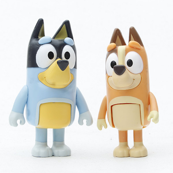8 stk. Bluey Legetid Legetøj Anime Bevægelige Actionfigur Model