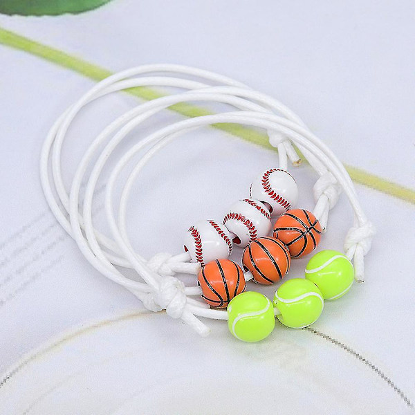 10 kappaletta baseball koripallo tennis rannekoru pojat baseball juhla lahja säädettävä urheilu rannekoru【mo】 style5