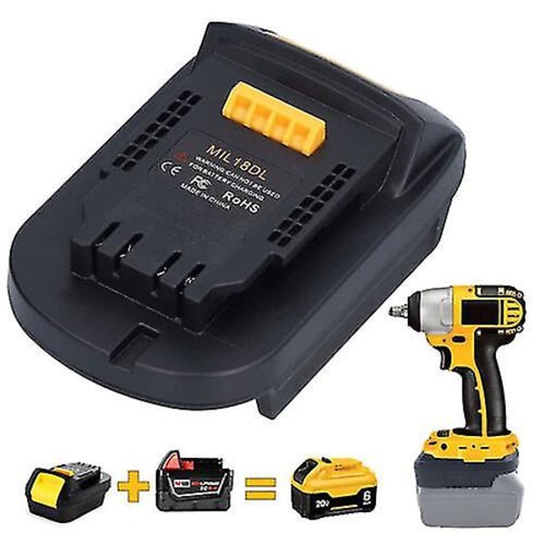 Mil18dl-akkukäyttöinen sovitin Milwaukee M18 18v - Dewalt 20v -virtalähteeseen