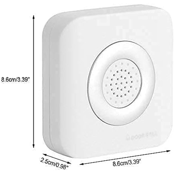 Kablet dørklokke Dørklokke Kablet dørklokke Kablet dørklokke DC 12V dørklokkealarm (hvid)