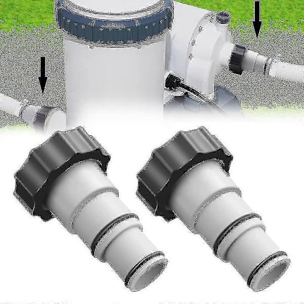 2-pak Intex A-serie slangeadapter med gevindkrave og tætningsringe (32 mm slanger til 38 mm)