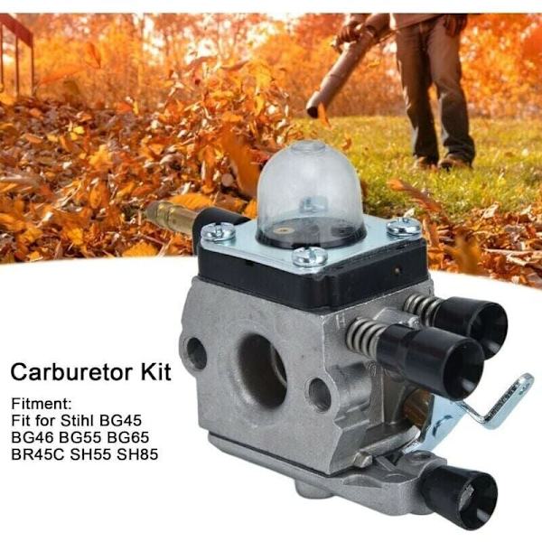 Lehtipuhaltimen kaasutin Stihl BG45 BG46 BG55 BG65 BR45C SH55 SH85 -malleihin, säätösarjalla 4229 1200 606