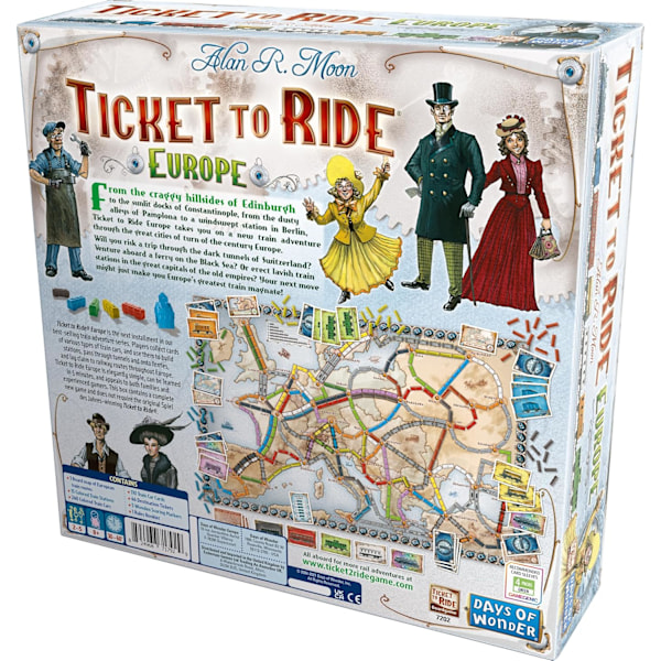 Ticket to Ride Europe Brädspel | Familjespel WELLNGS