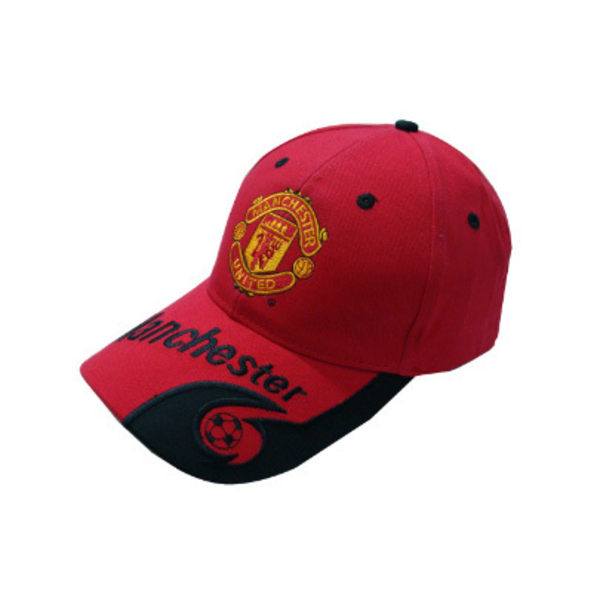 Broderte caps unisex justerbare fotballvisirer Red Devil Red