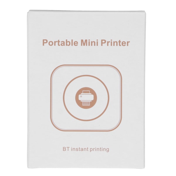 Mini Printer Hvid Mini Lommeprinter Bluetooth Termisk Etiketprinter til Foto Billede Hjemmekontor Etiket Noter