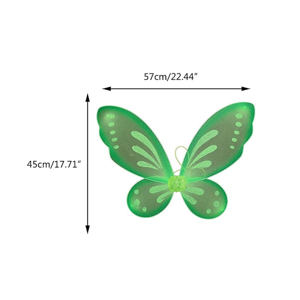 Sommerfuglvinger for barn - Kostymetilbehør til bursdagsfest, Halloween, Englevinger
