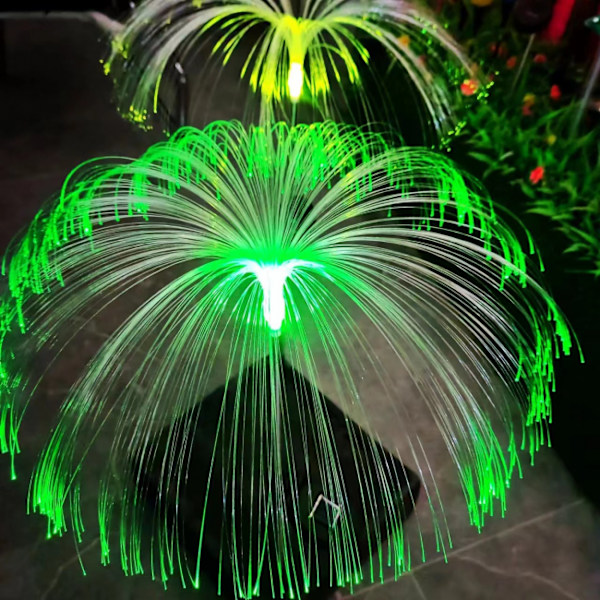 Hagelampe Solcelle - Fiberoptisk lampe Flerfarget