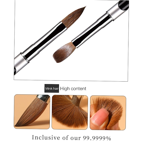 Nagel Akryl Borste Sable Akryl Borste UV Gel Carving Pen Borste Flytande Pulver DIY Nagel Ritning Nagelkonst Borstar 8 0.03