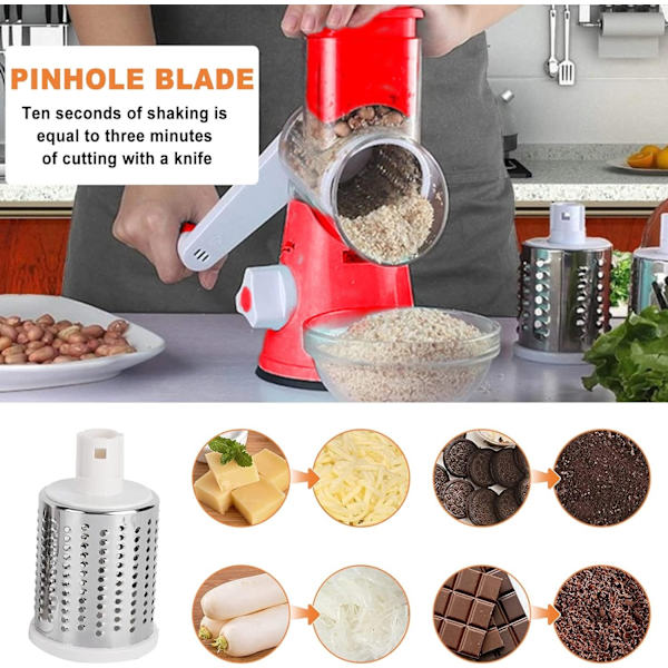 Vegetabiliska Cutter med Vevaxel, för Frukt, Grönsaker och Mer, Hemkökstillbehör, Multifunktionell Rivjärn - WELLNGS