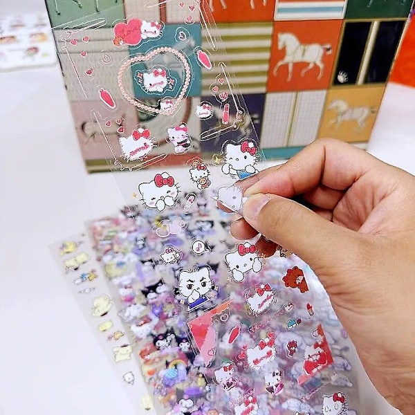 20 Ark/Sæt Tegneserie Dyre Stickers Familie Serie Sanrio Kuromi HelloKitty Stickers DIY Legetøj Ingen Gentagelser