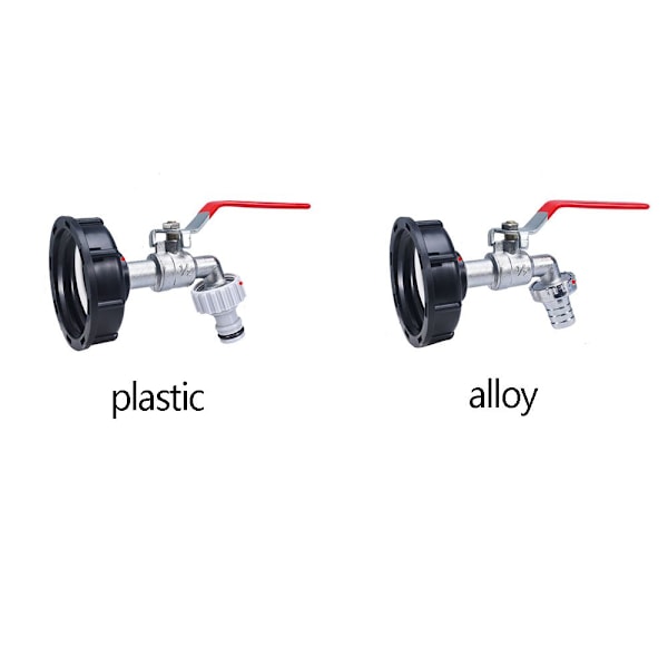 Sovitin IBC-säiliön kannelle messinkikorkilla Alloy