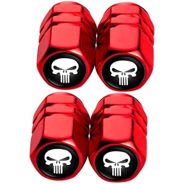 Metalliset autonrenkaan venttiilin hatut, yhteensopivat Maserati Quattroporten, Ghiblin, Levanten kaikkien mallien kanssa, ilmaventtiilin hatut, muotoilukoriste【mo】 for Skull