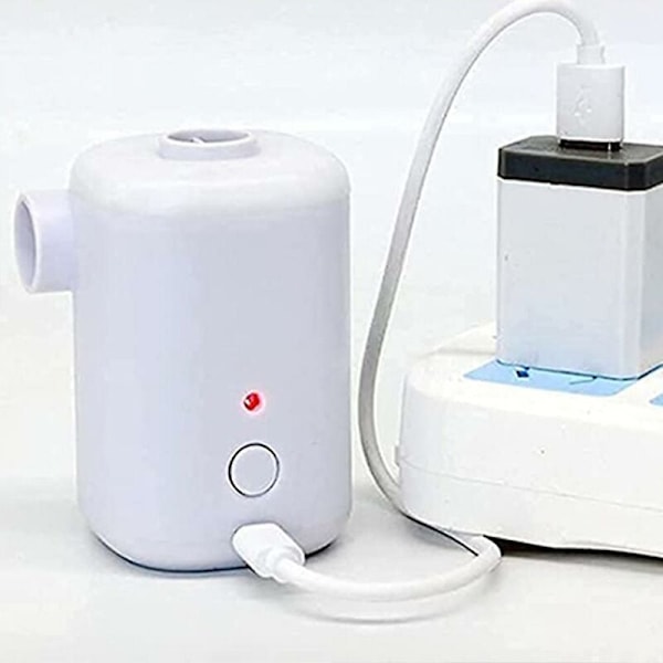 Bærbar kompressor, elektrisk oppblåsbar båt luftmadrass pumpe 3000mah