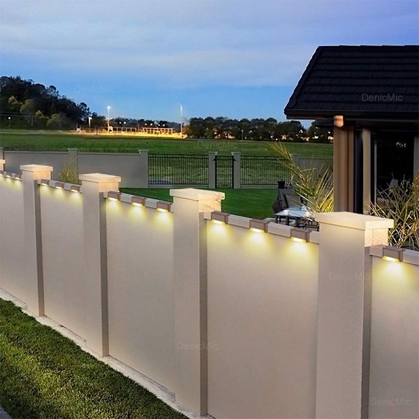 Utomhus Solar LED-lampor 10-pack, Vattentäta Solar Staketlampor Vattentät Belysning (Brun Skal Varmt Ljus) 10pcs