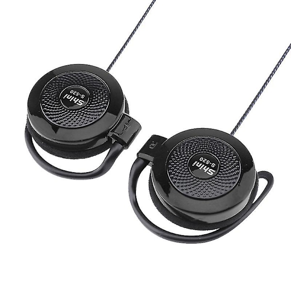 Shini S520 3,5 mm langalliset kuulokkeet korvakoukulla, stereopeliurheilukuulokkeet mikrofonilla puhelimelle