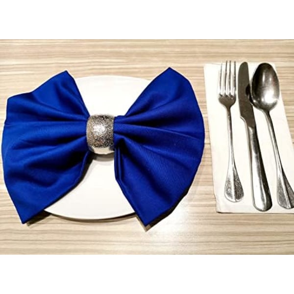 4,6x2,8 cm Sølv Servietringe Sæt med 12, Metal Servietholder til Stofservietter Bryllup Thanksgiving Fest Julemiddag{DH}